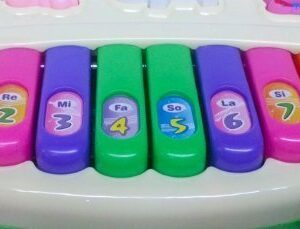 Plastic Cow Musical Piano with 3 Modes Animal Sounds, Flashing Lights & Wonderful Music, Multicolor