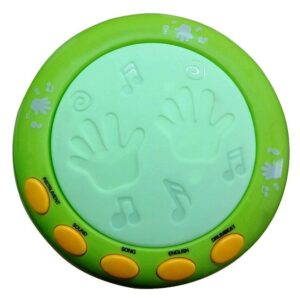 Flash Musical Drum with 3D Rotating Lights, Dynamic Sound and English Learner Toy for Kids (Multicolor)