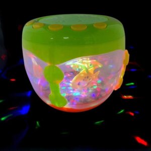 Flash Musical Drum with 3D Rotating Lights, Dynamic Sound and English Learner Toy for Kids (Multicolor)