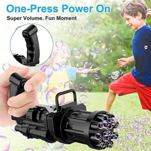 R M Enterprises 8 Hole Gatling Bubble Gun for Kids Water Gun (Black)